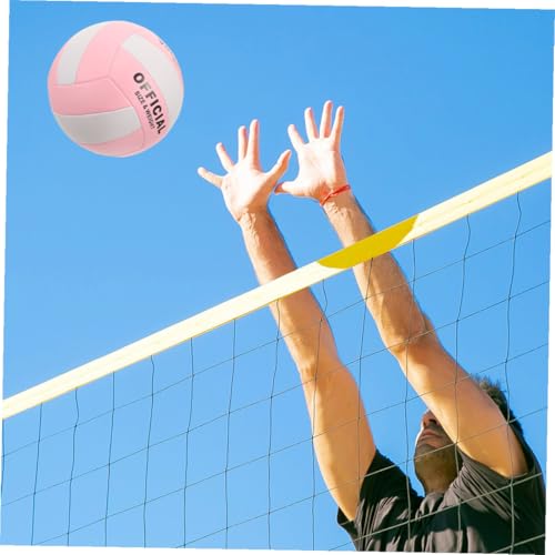 ibasenice Soft Indoor Volleyball Training Equipment, 5-Size Standard Soft Adult Volleyball with Anti-Burst Machine-Stitched Surface, Practice Sports Ball for Indoor and Outdoor Play