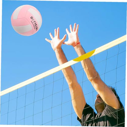 ibasenice Soft Indoor Volleyball Training Equipment, 5-Size Standard Soft Adult Volleyball with Anti-Burst Machine-Stitched Surface, Practice Sports Ball for Indoor and Outdoor Play