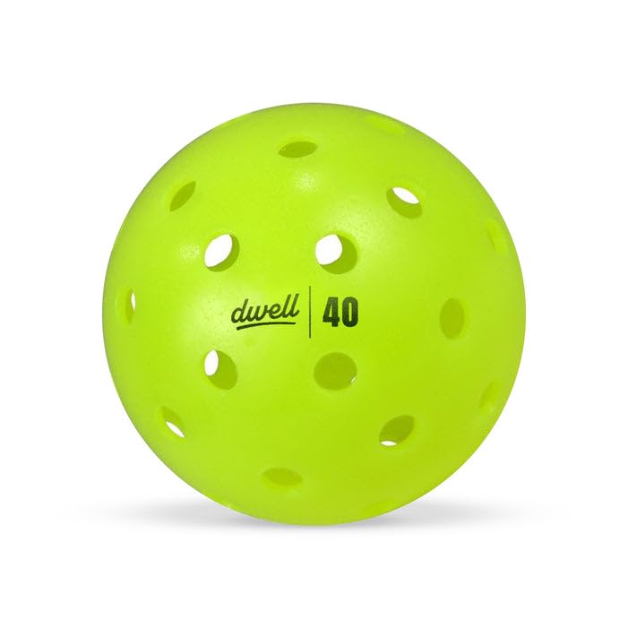 DWELL Elite 40 Hole Pickleball Balls | Crack Resistant | for Outdoor Pickle Ball Sports | Official Ball of All Florida Pickleball | Bulk Pickleballs - size: Pack of 300