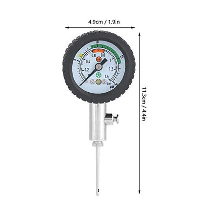 Ball Pump with Pressure,Stainless Steel Air Pressure Barometer Tool Ball Pressure Test for Basketball Soccer Rugby Ball Volleyball and Other Balls Ball