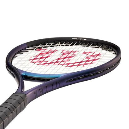 WILSON Ultra 100 V4 Tennis Racket (Unstrung) (4 1/8 inch), Blue