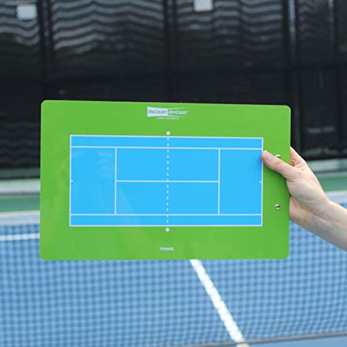 OnCourt OffCourt Tennis Coach's Clipboard - 9" x 16" Dry-Erase/Clip Papers on The Back/Dry-Erase Marker Included