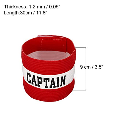 PATIKIL Captain's Armband, Elastic Arm Band for Soccer Training - color: Red
