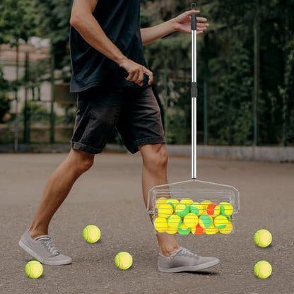 Portable Tennis Ball Picker Retractable Metal Tennis Ball Retriever Multifunction Ball Collector