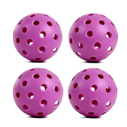Outdoor Pickleball Balls, 40-Hole 4 Pack Outdoor/Indoor Pickle Balls, Premium High Durability & Consistent Bounce, Pickleball Ball True Stable Flight for Training and Match Play