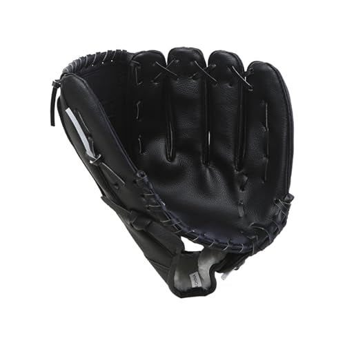 Baseball Training Gloves - Soft PU Leather Catch Mitt, Lightweight Youth Beginner Glove | Durable Practice Catchers Glove, Comfortable Throwing Mitt for Kids Girls Boys Adult Players - color: Black - 11.5 inches