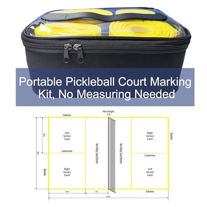 Chemimoso Magnetic Pickleball Court Lines System, Temporary Pickleball Court Lines in Standard Court Dimensions, Portable Pickleball Court Marking Kit, No Measuring Needed, Net Not Included - style: Pickleball Court Lines