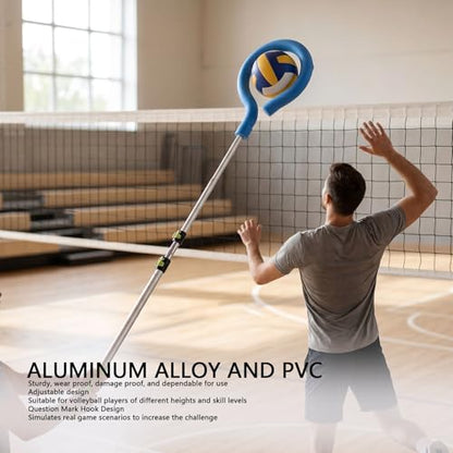 RiToEasysports Volleyball Spike Trainer,Aluminum Alloy Adjustable Height 41.3 to 72.8 Inches Volleyball Hitting Training Tool for Serving Spiking Jumping Practice