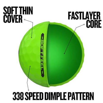 Srixon Soft Feel Golf Balls - color: Brite Green, style: Softfeel 14