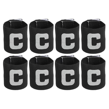 MECCANIXITY Soccer Captain Armband, Captain Arm Bands for Soccer Elastic Captain C Arm Band Sports Captain Armband for Football Team Training Youth & Adult - color: Black