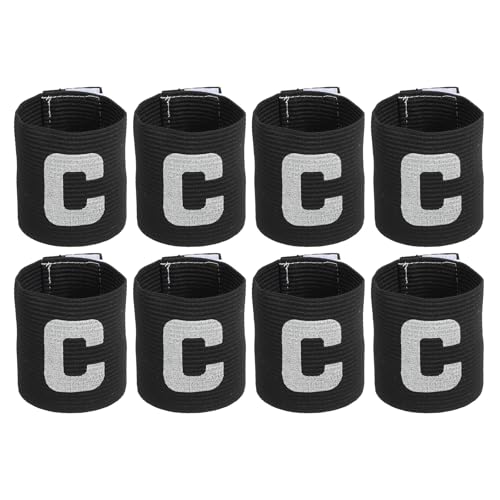 MECCANIXITY Soccer Captain Armband, Captain Arm Bands for Soccer Elastic Captain C Arm Band Sports Captain Armband for Football Team Training Youth & Adult - color: Black