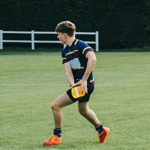 BOUNCEBACK Soft Leather Training Football, Youth Size & Official Size, Fatherless PU PassCatch Solo Enhancing Passing Catching(with Pump) - style: Yellow-7#(Ages 5-14)