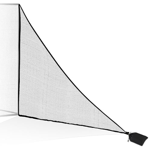 6-10ft 1/2PCS Nylon Side Net Golf Accessory with 1 Sang Bag, Easy to Install Side Net for Golf Nets and Simulator Premium Sports Net Hitting Nets (Red/Black) - style: Black-7x10ft 1Pcs