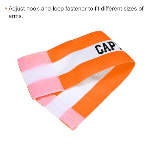 PATIKIL Captain's Armband, Elastic Arm Band for Soccer Training - color: Orange