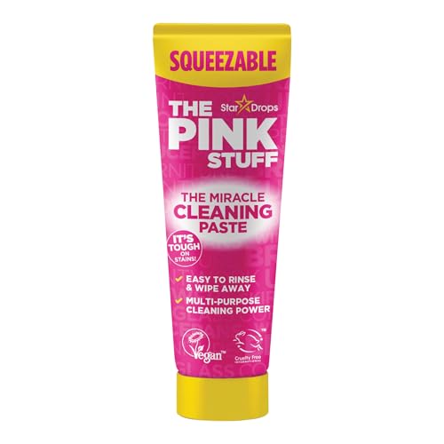 The Pink Stuff The Miracle Squeezable Cleaning Paste 300g Easy to Rinse Multi Purpose Cleaner for Kitchen Bathroom Cooktops Tiles Sinks Showers and More - style: Squeezable Cleaning Paste