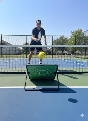 Pickleball Training Ball, Indoor Outdoor Practice Ball, Yellow with Black Holes, Plastic, Lightweight Design