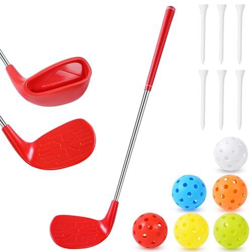 Backyard Golf Club Set with Oversize Heads Golf Balls Bucket Golf Game Chipping Clubs for Outdoor Yard Training Practice Gift (Right Hand) - size: 36in/Adult (13+)