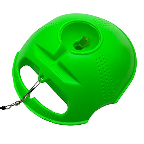Tennis Trainer Rebound Baseboard Self Training Equipment Rebounder with 2 String Tennis Balls - color: Flash Green