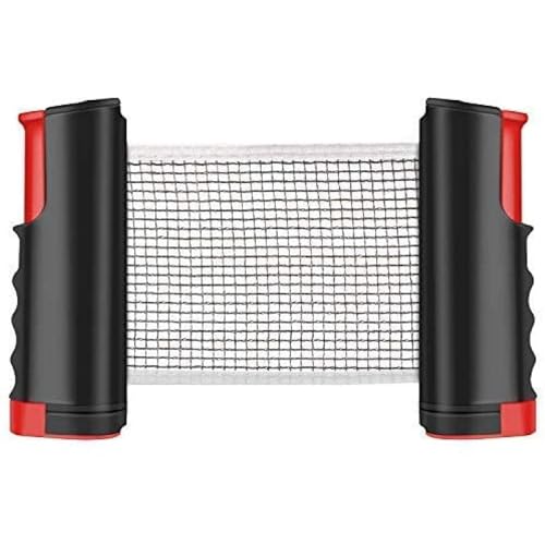 Table Tennis Nets, Adjustable Retractable Net Ping Pong Replacement Net, Portable Travel Holder Ideal for All Types of Tables, 170(max) x 19cm