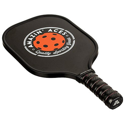 Amazin' Aces Graphite Pickleball Paddles Set - Single, 2 or 4 Paddles, Honeycomb Polymer Core with Comfy Cushion Grip - Varying Accessories Including Pickleballs, Pickleball Bag & Paddle Cover