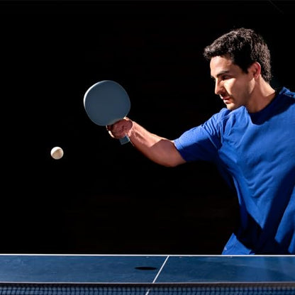 Senston Table Tennis Rackets Set, Professional Table Tennis Racket with 3 Balls, Composite Rubber Ping Pong Paddle Set - color: Indigo