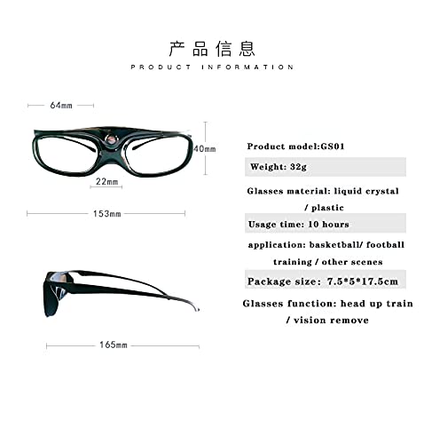 Head up Training to Prevent Head Down Basketball Football Standard Training from hindering Vision stroboscopic Glasses + app