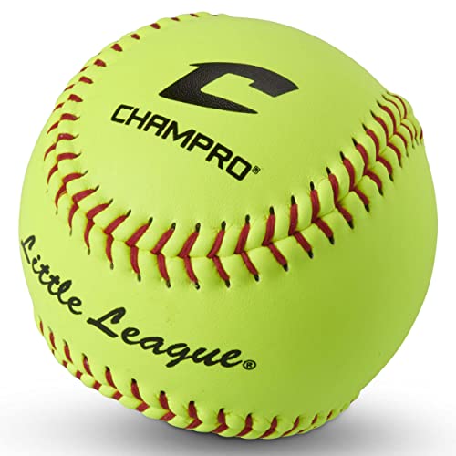 Champro Little League Poly Leather Cover, Red Set (Optic Yellow, 12-Inch)