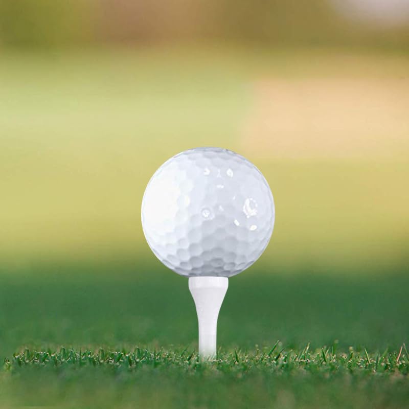 Wooden Golf Tees 3-1/4", 2-3/4", 1-1/2" Available,100 Count (Natural Color, White, Black, Blue, Red, Pink) - color: White, size: 1 1/2 inch