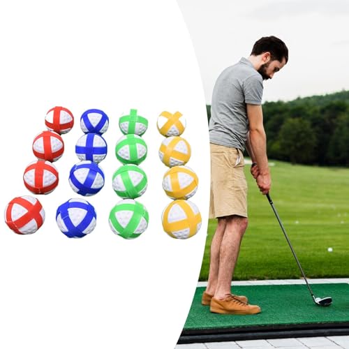 16 Pieces Golf Sticky Balls Hook and Loop Training Balls Toy Game Material Suitable for Kids Adults Indoor Outdoor 4.3cm