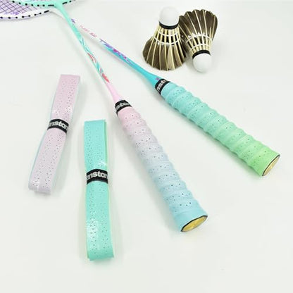 Senston 2pcs Racquet Grips Tape Overgrip for Tennis/Badminton/Squash Racquet Handle Grips - color: Green, style: Keel