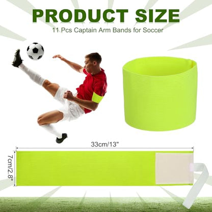 PATIKIL Soccer Captain Armband, Captain Arm Bands for Soccer Elastic Captain Arm Band Sports Captain Armband - color: Fluorescent Yellow