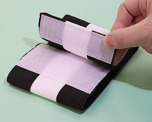 ONLYKXY Captain Armbands 9x30CM/3.54x11.81inch Adjustable Leader Armband for Soccer Basketball Volleyball School Team Competition Coach Players Wrist Arm Bands - color: Black+White