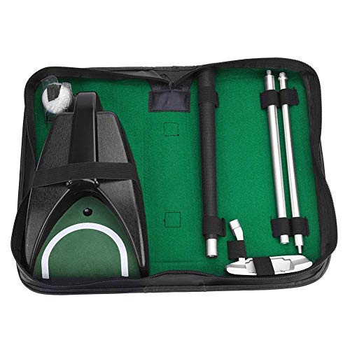 Portable Putter, Travel Practice Putting Tool Set with Ball Return System for Indoor Outdoor Games Putter Ball Returner Executive Putter Return Putting Machine
