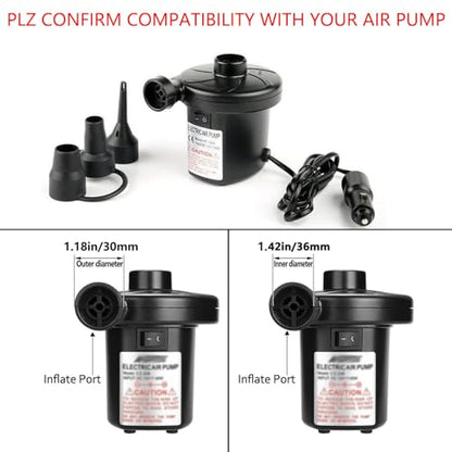 5Pcs Black Replacement Nozzles Electric Air Pump, 3 Sizes Plastic Nozzles Head for Air Bed, Inflatable Pool Sofa Swimming Ring, Mattress, Camping Cushions, Toy, Balloons, Yoga Balls