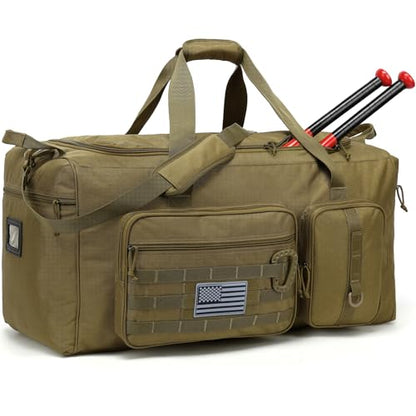 120L Extra Large Baseball Duffle Bag for Adult Softball Gym Bag with Shoe Compartment, Sports Duffel Bat Equipment Bag Coach Team Catchers Gear Bag for Hockey Football Basketball Soccer, Brown - color: Brown