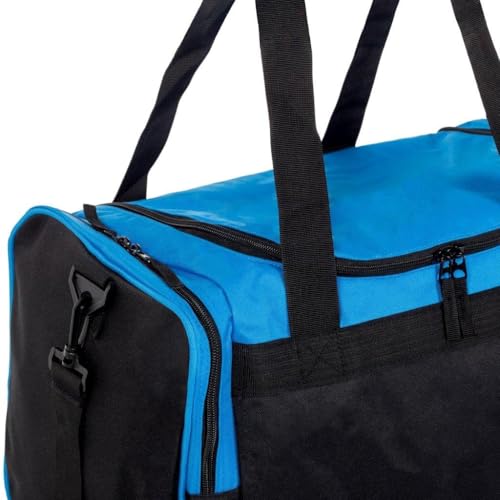 Jetstream Heavy Duty Multi Pocket Durable Sports Gym Equipment Travel Duffel Bag - color: L 32" Blue, size: 32IN