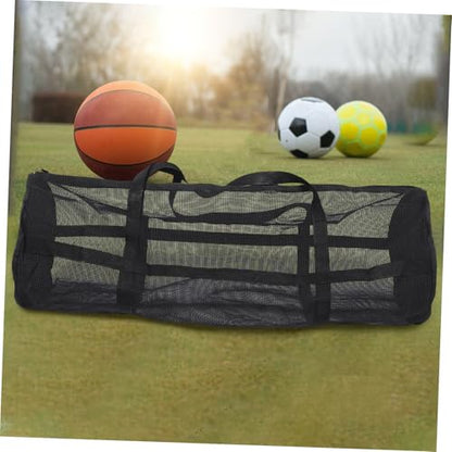Toyvian Oversized Mesh Sports Bag for Basketball and Soccer Sturdy PVC Athletic Backpack with Adjustable Straps for Gym Yoga and Fitness Gear