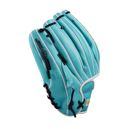 Wilson Spring 2025 A2000® Baseball Gloves - color: Teal/Yellow/Black, size: Pitcher - 12"