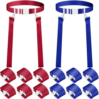 Peryiter 2/12/24/36 Player Flag Football Belt, Adjustable Football Belts and Flags for Kids Youth Adult Sport Team Training