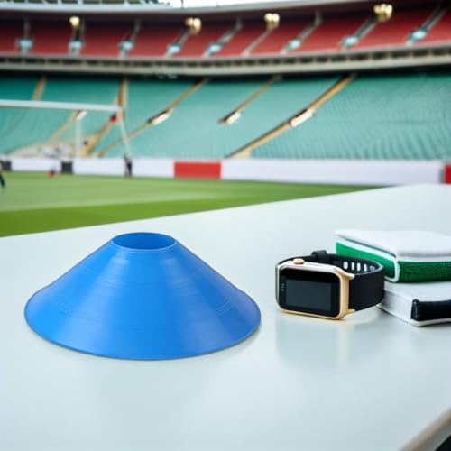 Healeved 15pcs Soccer Practice Cones for Training, Agility Drills Cones for Football and Sports Drills, Sturdy Plastic Disc Markers for Outdoor Fitness and Coaching