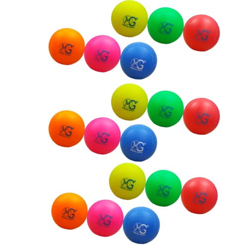 Macro Giant 3.5-Inch PU Foam Softballs, Set of 18 – High-Bounce Soft Foam Balls for Kids, Safe for Indoor & Outdoor Play, PE Class & Playground, Multicolor