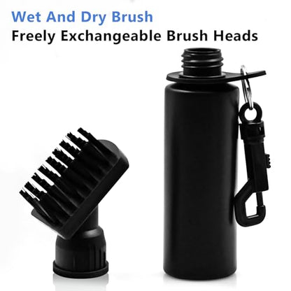 Pro Golf Club Brush Cleaner, Golf Water Brush with Retainer Clip and Squeeze Water Bottle with Squeeze Water Bottle Holds 4 Ounces of Water, Golf Club Cleaning Kit, Best Golf Gifts for Men