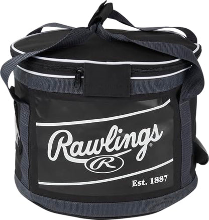 Rawlings | Soft Sided Ball Bucket Bag | Baseball/Softball | Multiple Options - color: 3 Dz. - Black/Grey