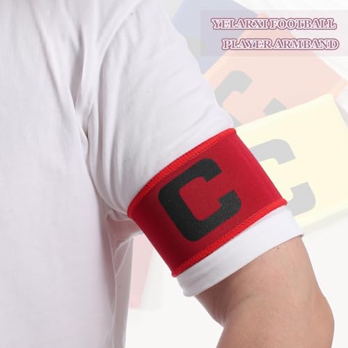 Soccer Captain, Soccer Captain Armbands Elastic Adjustable Leader Armband Team Sport Protective Arm