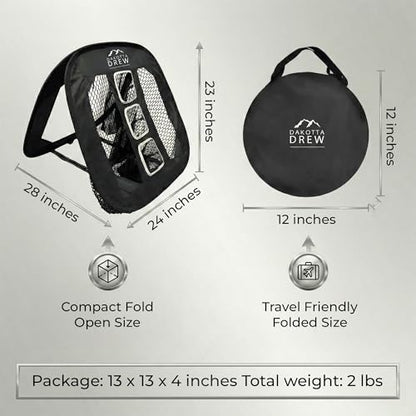 Golf Chipping Net with 20 Foam Balls, Hat Clip, Ball Marker & Carrying Bag for Indoor & Outdoor Practice, Portable Golf Practice Net for Backyard Golf Training