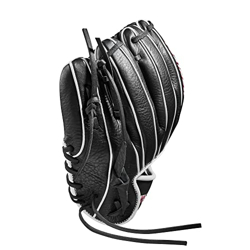 Wilson Trainer Baseball Gloves - Black/Red - style: Infield