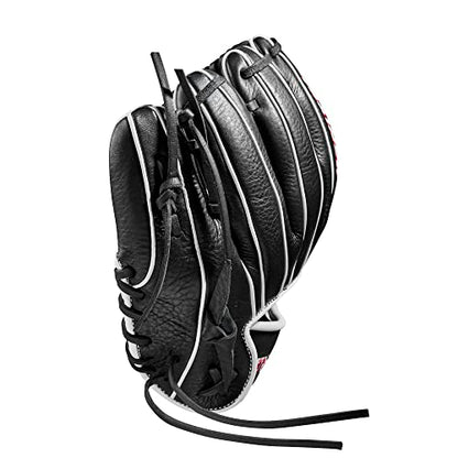 Wilson Trainer Baseball Gloves - Black/Red - style: Infield