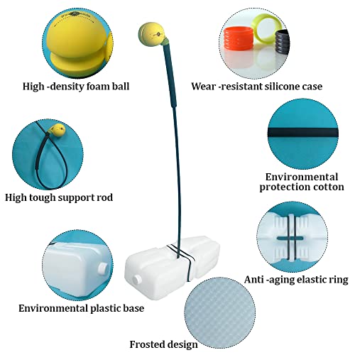 Tennis Trainer Fixed Swing Racket Tennis Training Tool Self-Training Aid Tennis Training Equipment for Beginners and Professional Players for All Ages - size: Medium