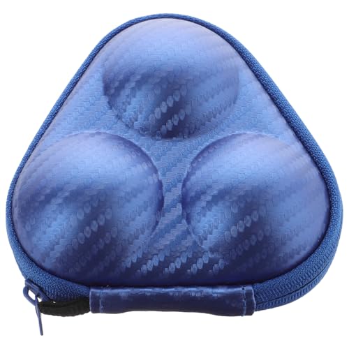 YARNOW Table Tennis Ball Storage Bag 3-ball Holder Portable Protective Case with Zipper for Outdoor Sports Blue Mini Ping Pong Ball Organizer Random Color