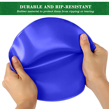 Poly Spots 4" or 9" Flat Cones Spot Markers for Gym/PE Training, Dance, 12/18/24 Pcs Non-Slip Rubber Floor Dots Flat Disc Markers for Soccer Basketball Sports Agility Drills, Classroom Activities - style: Blue 12 Pcs 9inch